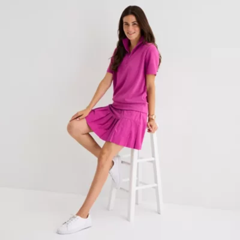 St. John's Bay Womens Short Sleeve Polo Shirt
