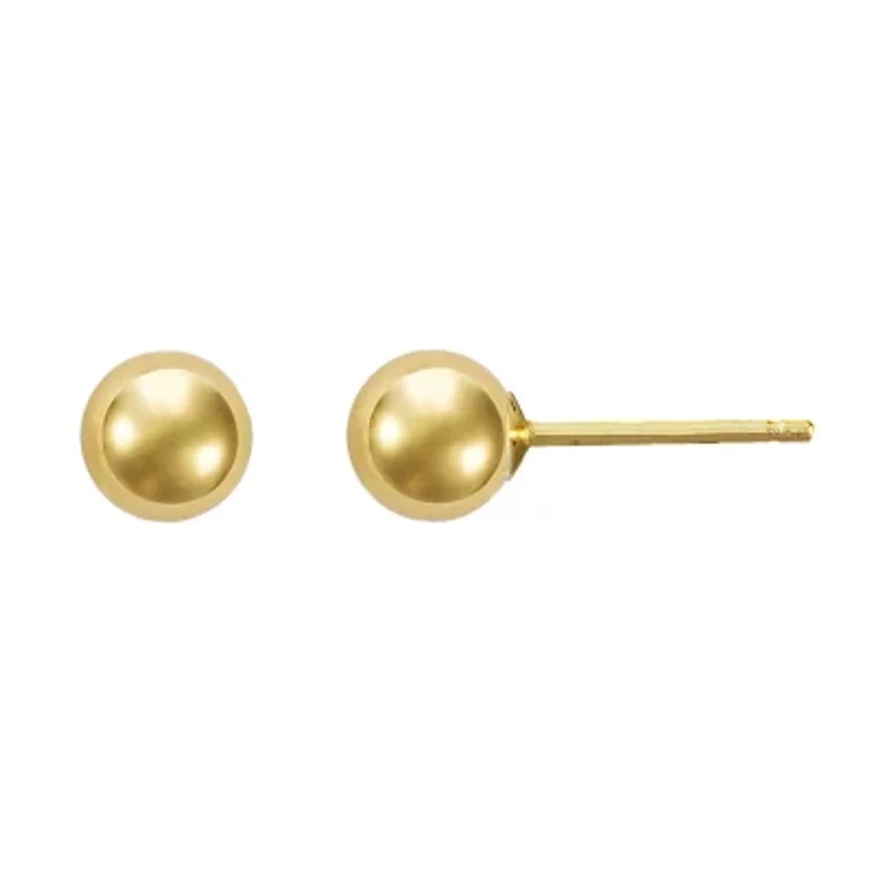 18K Yellow Gold 4mm Ball Stud Earring