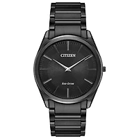 Citizen Stiletto Mens Black Stainless Steel Bracelet Watch Ar3075-51e