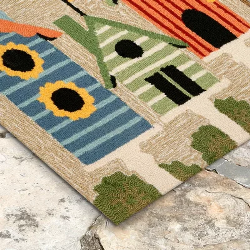 Liora Manne Frontporch Birdhouses Indoor/Outdoor Runner Rug