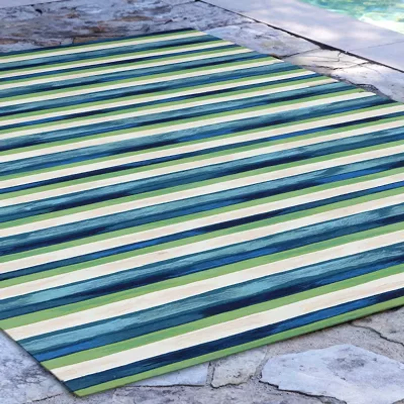 Liora Manne Visions II Painted Stripes Indoor/Outdoor Area Rug