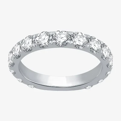 (H-I / I1) Womens 3 CT. T.W. Lab Grown White Diamond 10K Gold Wedding Band