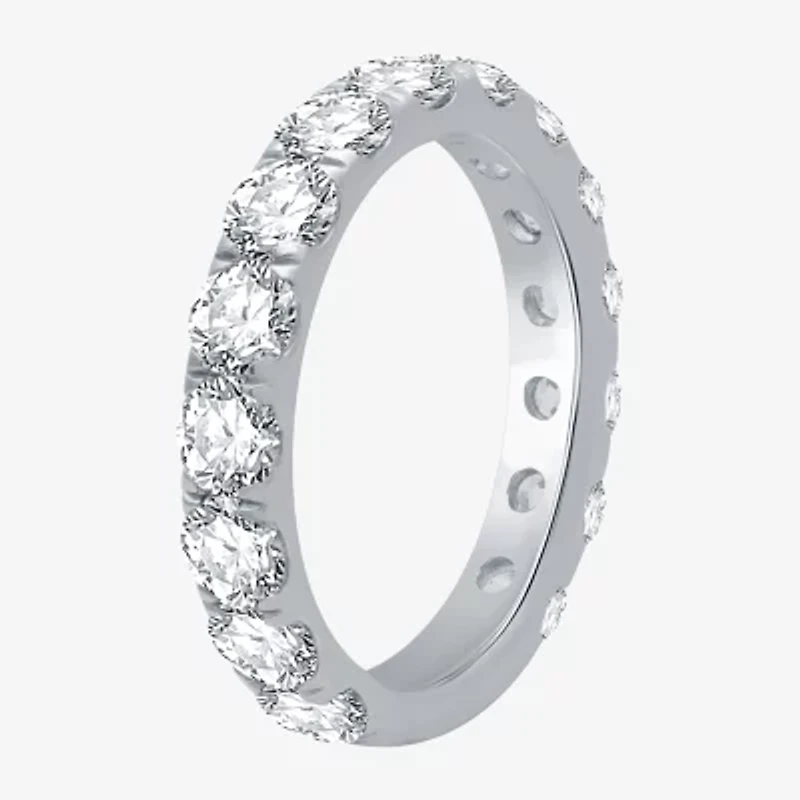 (H-I / I1) Womens 3 CT. T.W. Lab Grown White Diamond 10K Gold Wedding Band