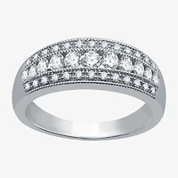 (H-I / I1) Womens 1/2 CT. T.W. Lab Grown White Diamond 10K Gold Anniversary Band
