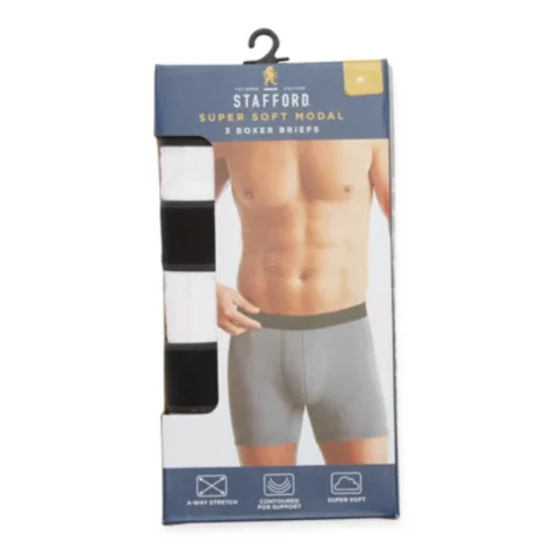 Stafford Super Soft Mens 3 Pack Boxer Briefs 301702
