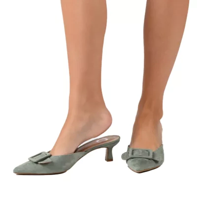 Journee Collection Vianna Womens Pointed Closed Toe Kitten Heel Pumps