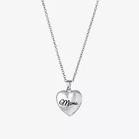 Silver Reflections Mama Womens Pure Silver Over Brass 18 Inch Locket Necklace