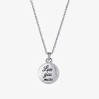 Silver Reflections Womens Pure Silver Over Brass 18 Inch Locket Necklace