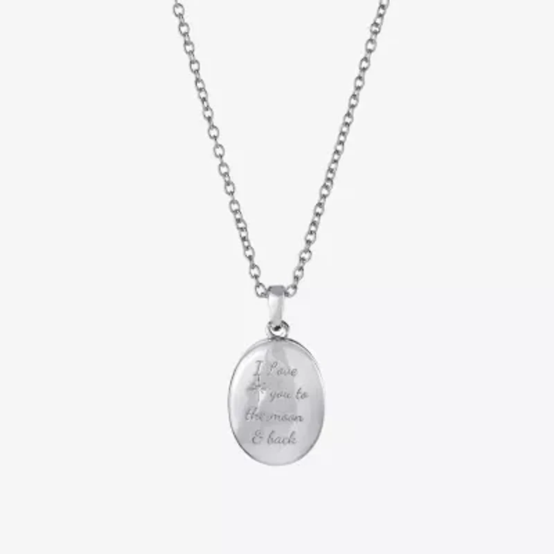 Silver Reflections Womens Pure Silver Over Brass 18 Inch Locket Necklace