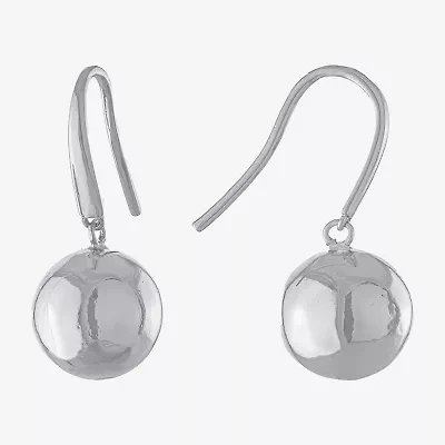 Silver Reflections Womens Pure Silver Over Brass Drop Earrings