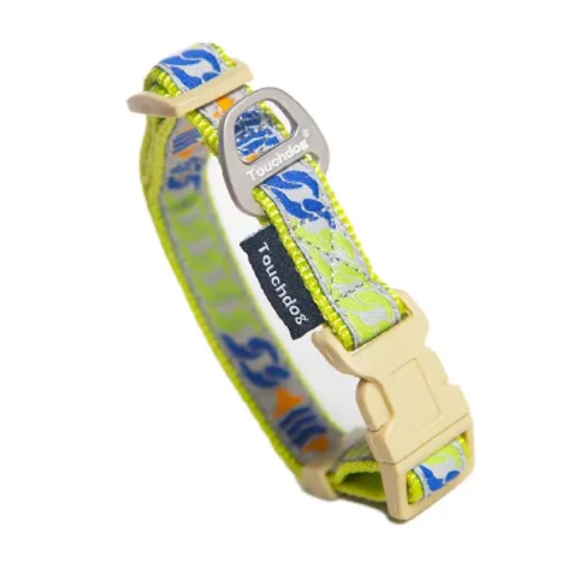 Touchdog Chain Printed Tough Stitched Embroidered Collar Dog Leash