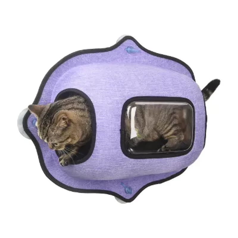 Pet Life Purr-View See-Through Suction Cup Kitty Lounger Pet Bed