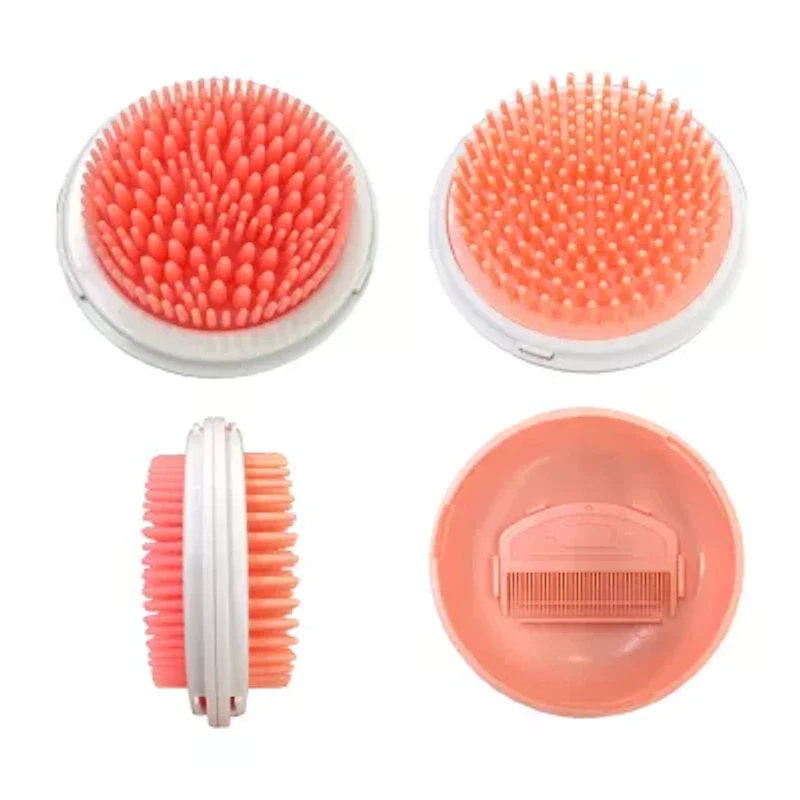 Pet Life Brave 3-In-1 Travel Pocketed Dual Grooming Brush And Comb Dog Comb