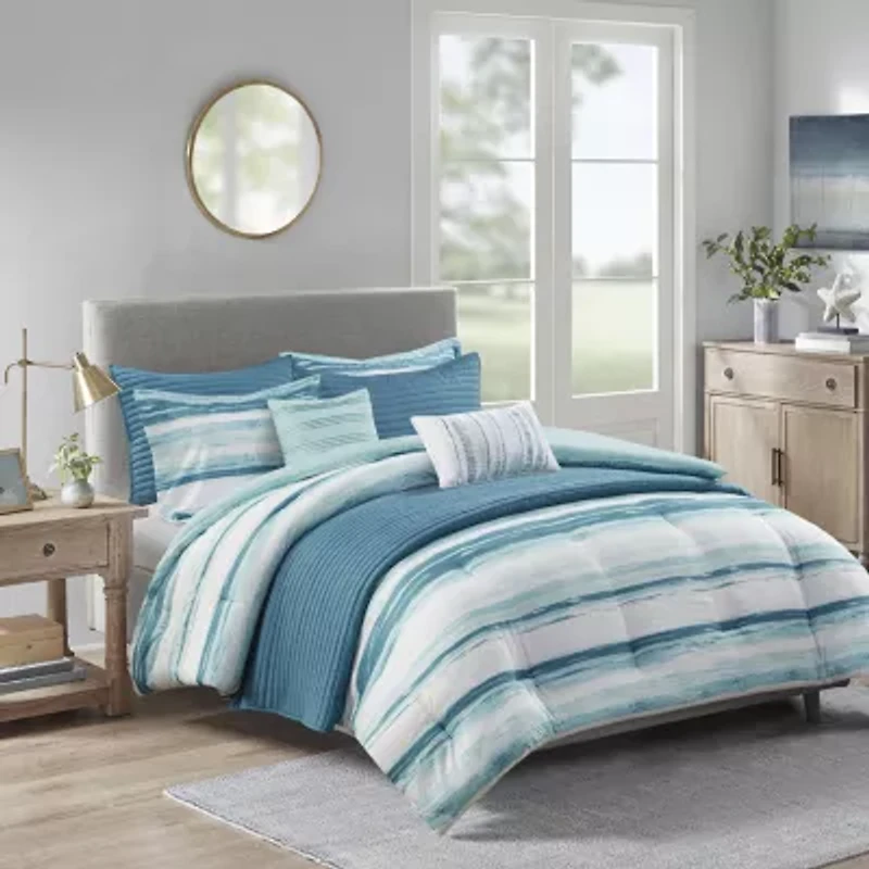 Madison Park Anchorage 8-pc. Comforter and Coverlet Set