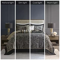 Madison Park Whitman 5 Piece Reversible Jacquard Bedspread Set