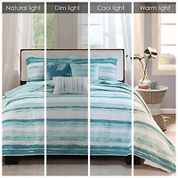 Madison Park Anchorage 6-Pc Printed Quilt Set With Throw Pillows