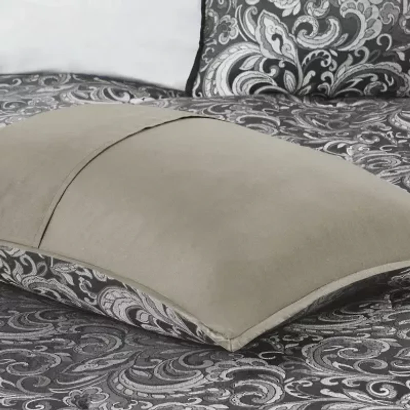 Madison Park Essentials Cadence 24-Pc Complete Bedding Set with Sheets and Window Treatments