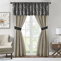 Madison Park Essentials Cadence 24-Pc Complete Bedding Set with Sheets and Window Treatments