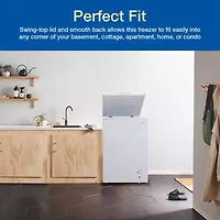 Koolatron Compact Chest Freezer 3.5 cu ft (99L) White- Manual Defrost