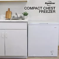 Koolatron Compact Chest Freezer 5.0 cu ft (155L) White- Manual Defrost