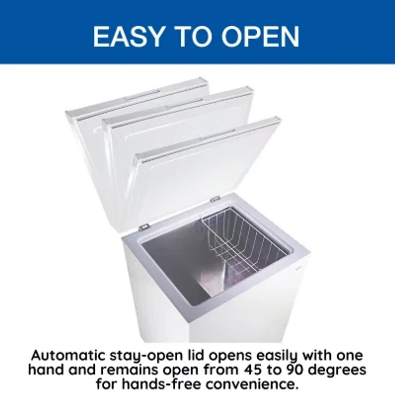Koolatron Compact Chest Freezer 5.0 cu ft (155L) White- Manual Defrost