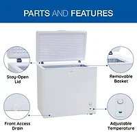 Koolatron Large Chest Freezer 7.0 cu ft (195L) White- Manual Defrost