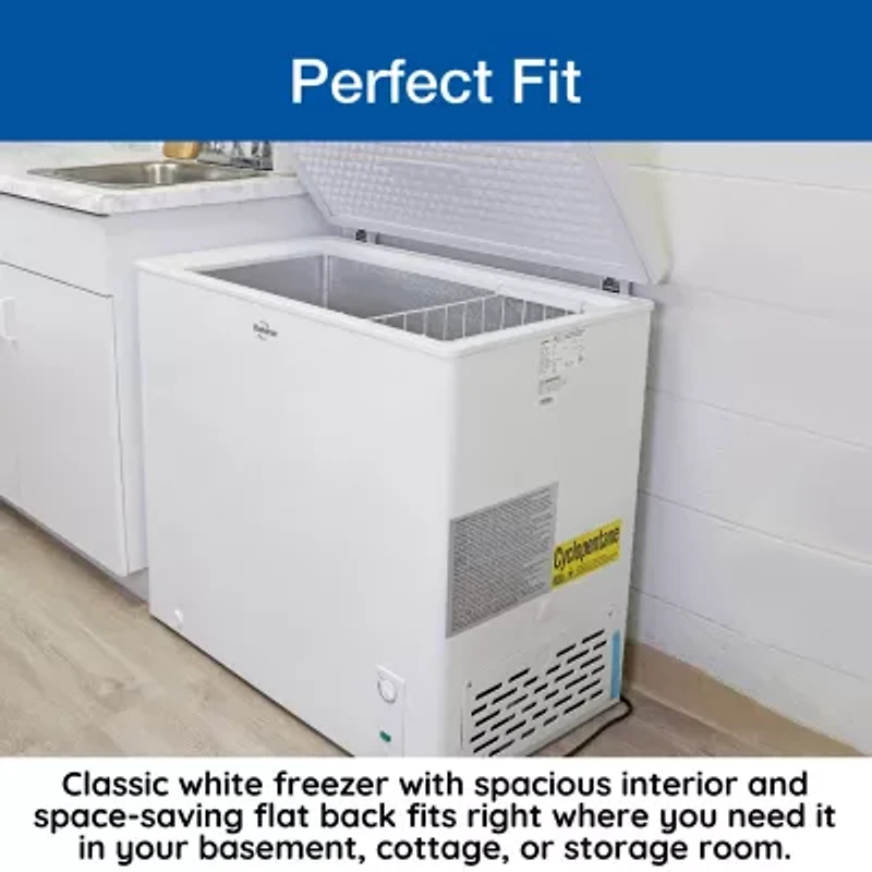 Koolatron Large Chest Freezer 7.0 cu ft (195L) White- Manual Defrost