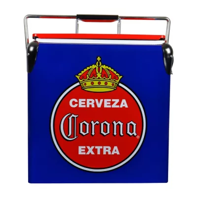 Corona Retro Ice Chest Cooler with Bottle Opener 13L (14 qt)- Blue and Red