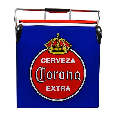 Corona Retro Ice Chest Cooler with Bottle Opener 13L (14 qt)- Blue and Red
