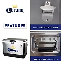 Corona Ice Chest Cooler with Bottle Opener- 51L (54 qt)- 85 Cans
