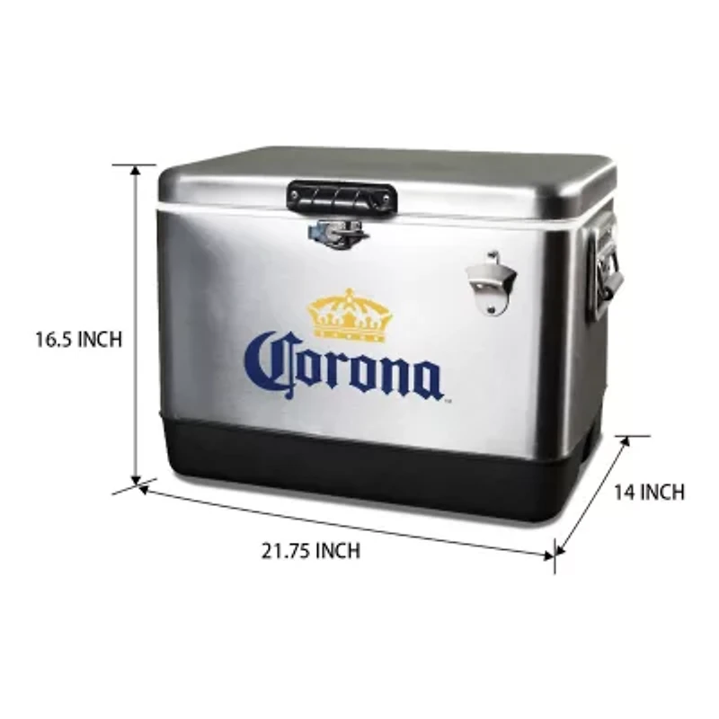 Corona Ice Chest Cooler with Bottle Opener- 51L (54 qt)- 85 Cans