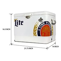 Miller Lite Ice Chest Cooler with Bottle Opener- 51L (54 qt)- 85 Cans