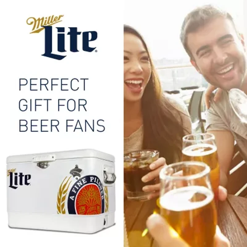 Miller Lite Ice Chest Cooler with Bottle Opener- 51L (54 qt)- 85 Cans