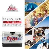 Coors Light Ice Chest Cooler with Bottle Opener- 51L (54 qt)- 85 Cans