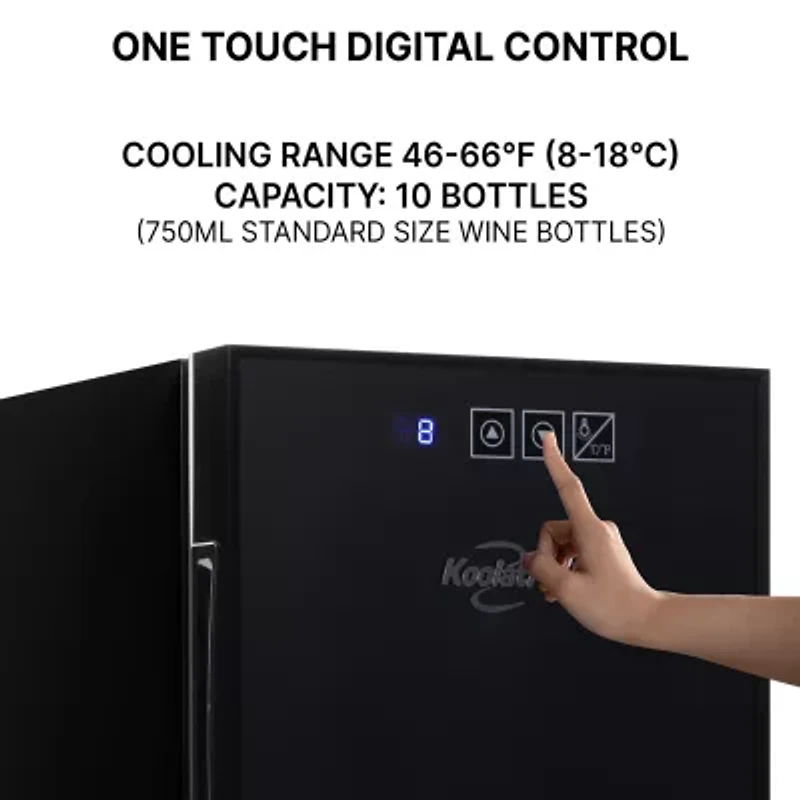 Koolatron Urban Series 10 Bottle Wine Cooler Freestanding Wine Fridge