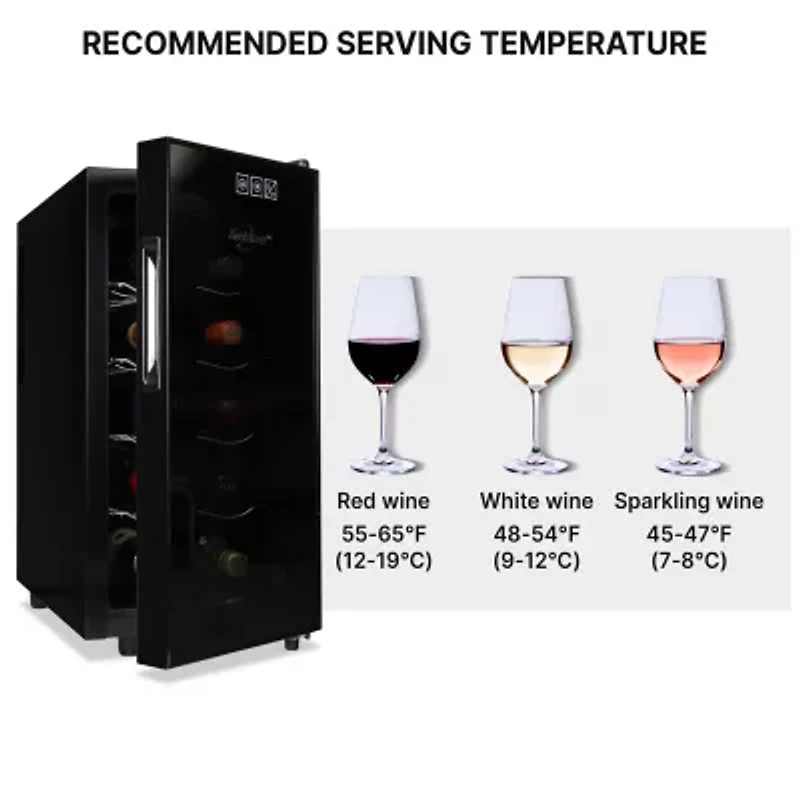 Koolatron Urban Series 10 Bottle Wine Cooler Freestanding Wine Fridge
