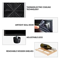 Koolatron 12 Bottle Deluxe Wine Cooler Freestanding Wine Fridge