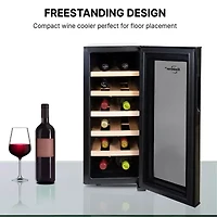 Koolatron 12 Bottle Deluxe Wine Cooler Freestanding Wine Fridge