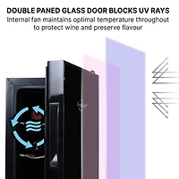 Koolatron 18 Bottle Dual Zone Wine Cooler Freestanding Wine Fridge