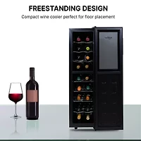 Koolatron 18 Bottle Dual Zone Wine Cooler Freestanding Wine Fridge