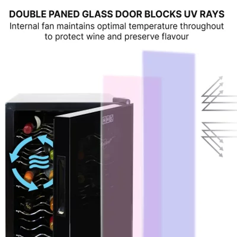 Koolatron 20 Bottle Wine Cooler Freestanding Thermoelectric Wine Fridge