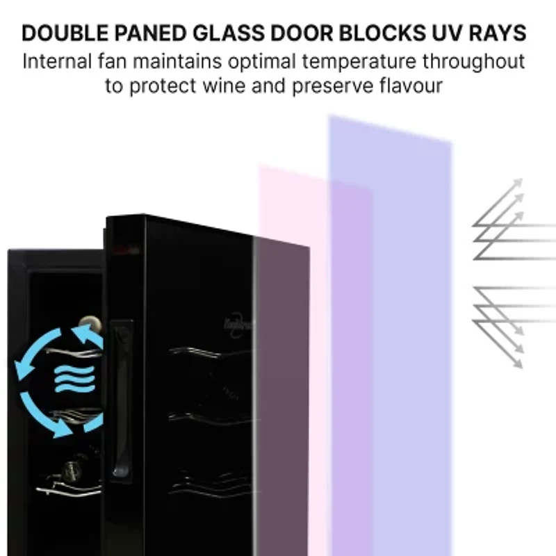 Koolatron 24 Bottle Dual Zone Wine Cooler Freestanding Wine Fridge