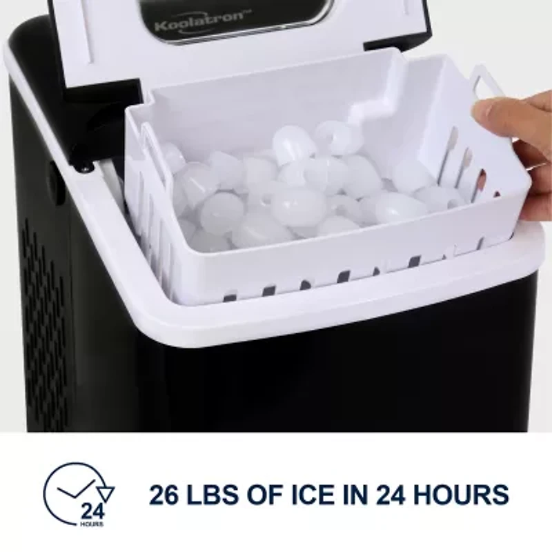Koolatron KIM-26 Compact Countertop Ice Maker with Digital Controls
