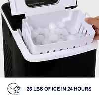 Koolatron KIM-26 Compact Countertop Ice Maker with Digital Controls