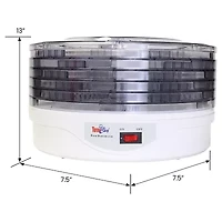Total Chef Countertop Food Dehydrator- 5 Tray Dryer for Fruit- Jerky