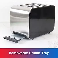 Total Chef 2-Slice Stainless Steel Toaster with Defrost and Reheat