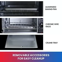 Total Chef 4-Slice Toaster Oven- 1000 Watts