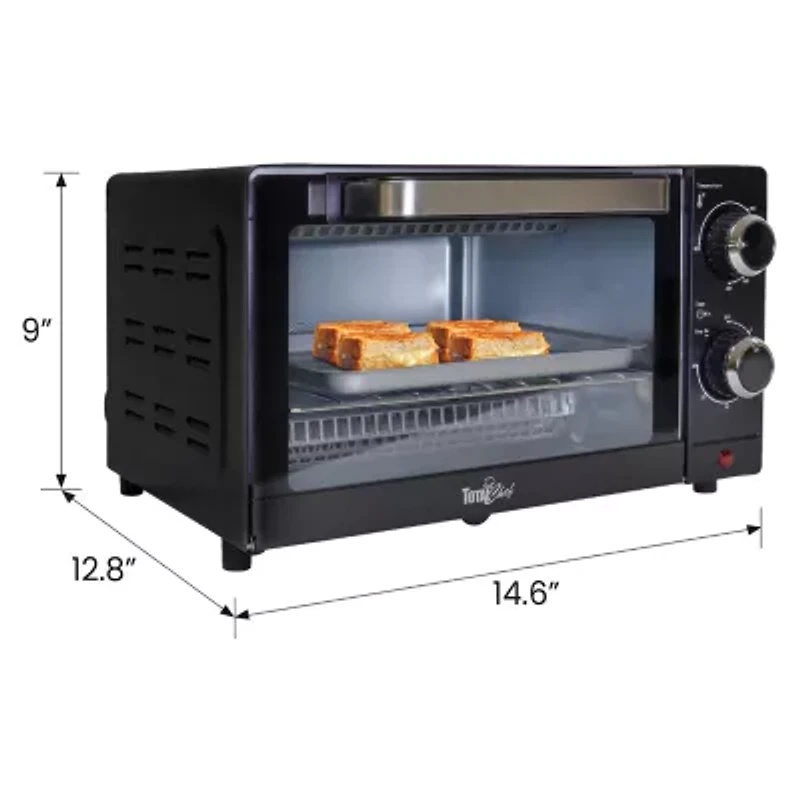 Total Chef 4-Slice Toaster Oven- 1000 Watts
