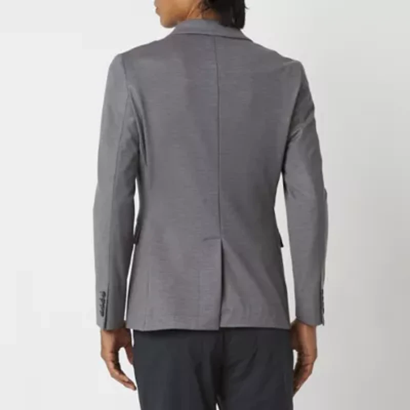 J. Ferrar Mens Knit Stretch Fabric Super Slim Fit Sport Coat