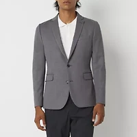 J. Ferrar Mens Knit Stretch Fabric Super Slim Fit Sport Coat